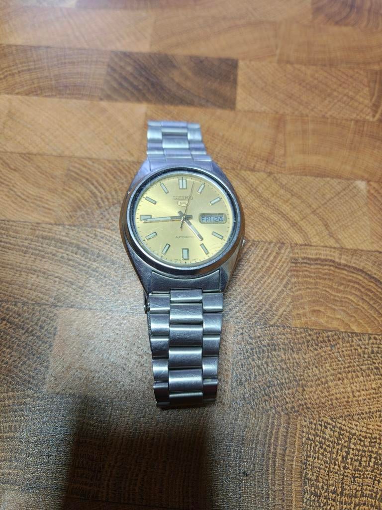 Vintage Seiko heren horloge automaat., Sieraden, Tassen en Uiterlijk, Horloges | Antiek, Seiko, Staal, Met bandje, Polshorloge