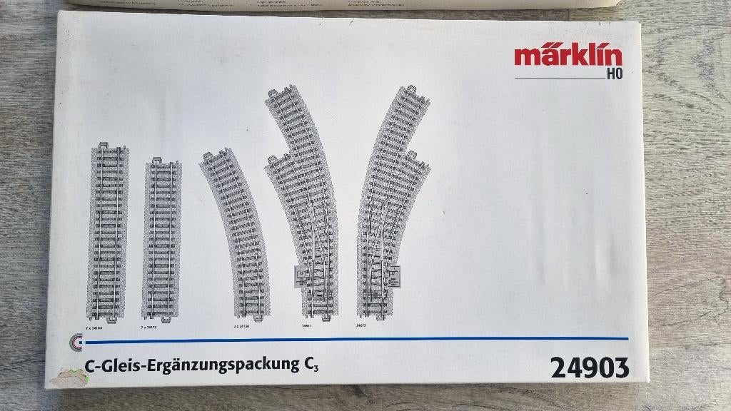 Marklin C Rails set C2-C3-C4 en C5 op voorraad, Wisselstroom, Gebruikt, Rails, Ophalen of Verzenden