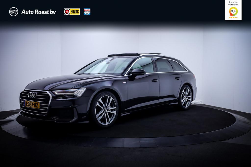 Audi A6 Avant 40TFSI S-Line dition PANO | FULL LED | VIRTUAL, 15 km/l, Gebruikt, Leder en Stof, Zwart
