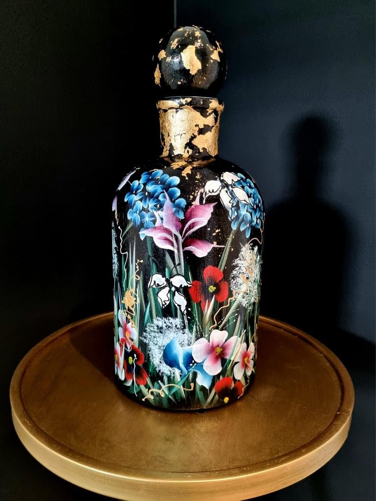 Handbeschilderde fles., Ophalen of Verzenden, Nieuw