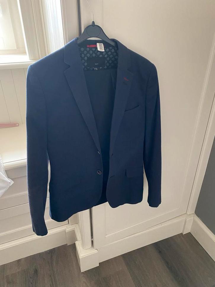 Heren Slim Fit Colbert H&M en Broek Zara - Maat 48 Donkerbla, Kleding | Heren, Kostuums en Colberts, Zo goed als nieuw, Maat 48/50 (M)