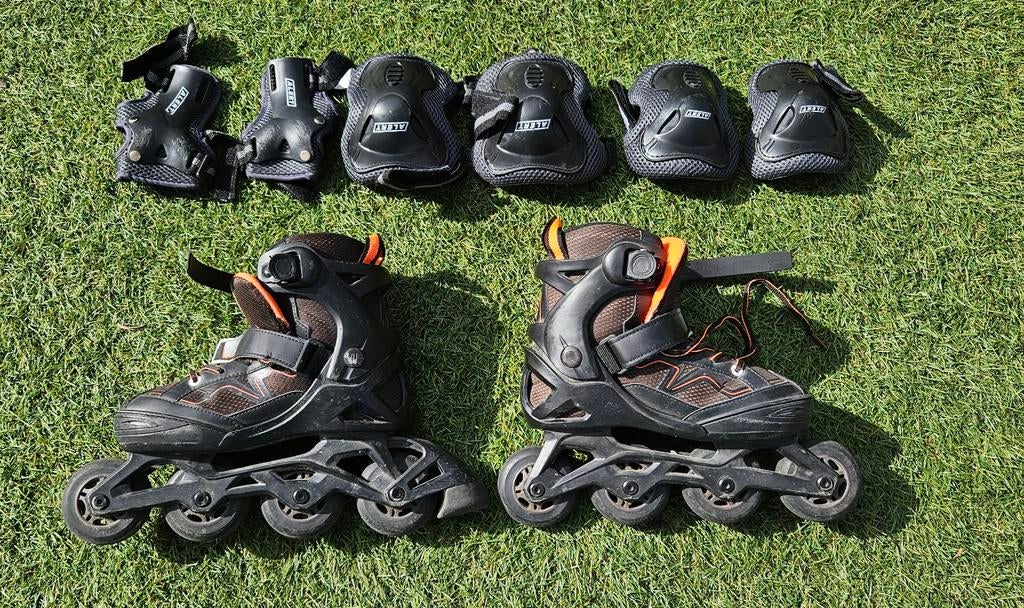 Skeelers maat 33-36 met beschermers, Ophalen of Verzenden, Verstelbaar, Gebruikt, Kinderen