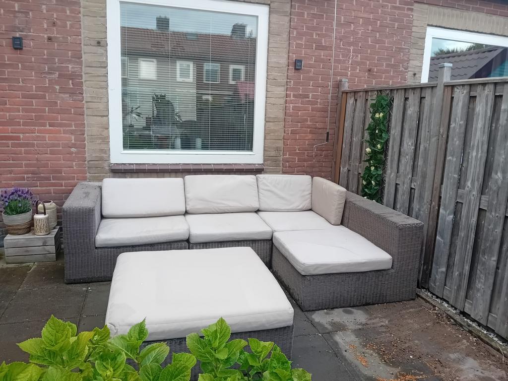 Loungset, Tuin en Terras, Tuinsets en Loungesets, Ophalen, Zo goed als nieuw, Kunststof, Hocker