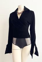 Pauw fluwelen wikkeltop 40, Kleding | Dames, Ophalen of Verzenden, Zo goed als nieuw, Maat 38/40 (M), Zwart