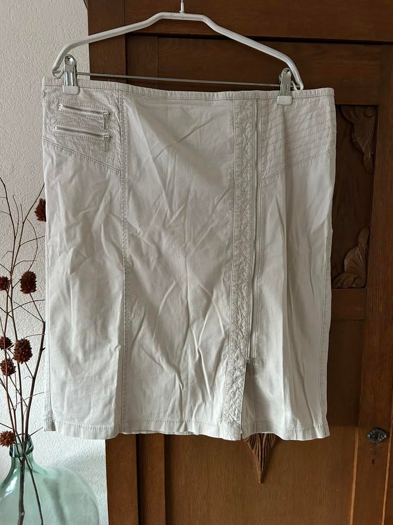 Creme/zand kleurrok Gerry Weber 44, Beige, Maat 42/44 (L), Ophalen of Verzenden, Zo goed als nieuw