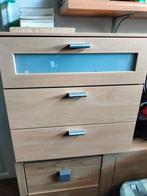 Beuken nachtkastje, Ophalen, Gebruikt, Minder dan 45 cm, 55 tot 70 cm