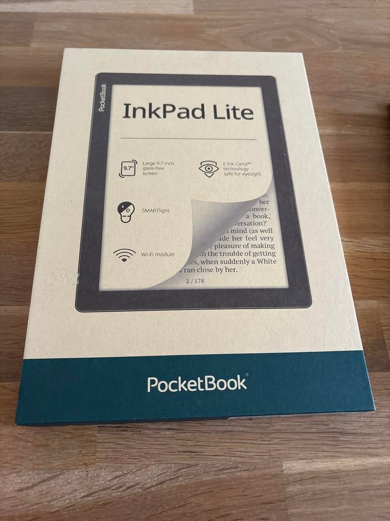 PocketBook InkPad Lite - 9,7 inch e-reader met hoes, Computers en Software, E-readers, 8 GB, Touchscreen, Ophalen of Verzenden