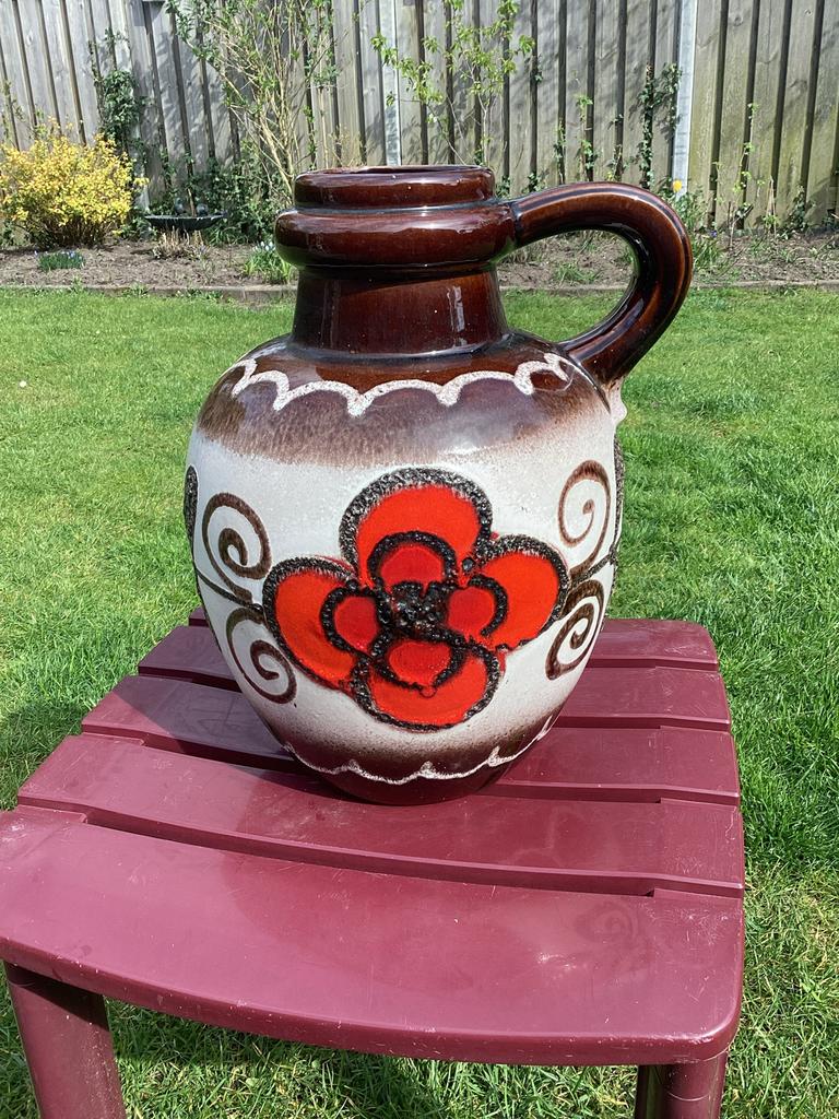 Grote retro vloervaas Scheurich West Germany model 486, Ophalen of Verzenden