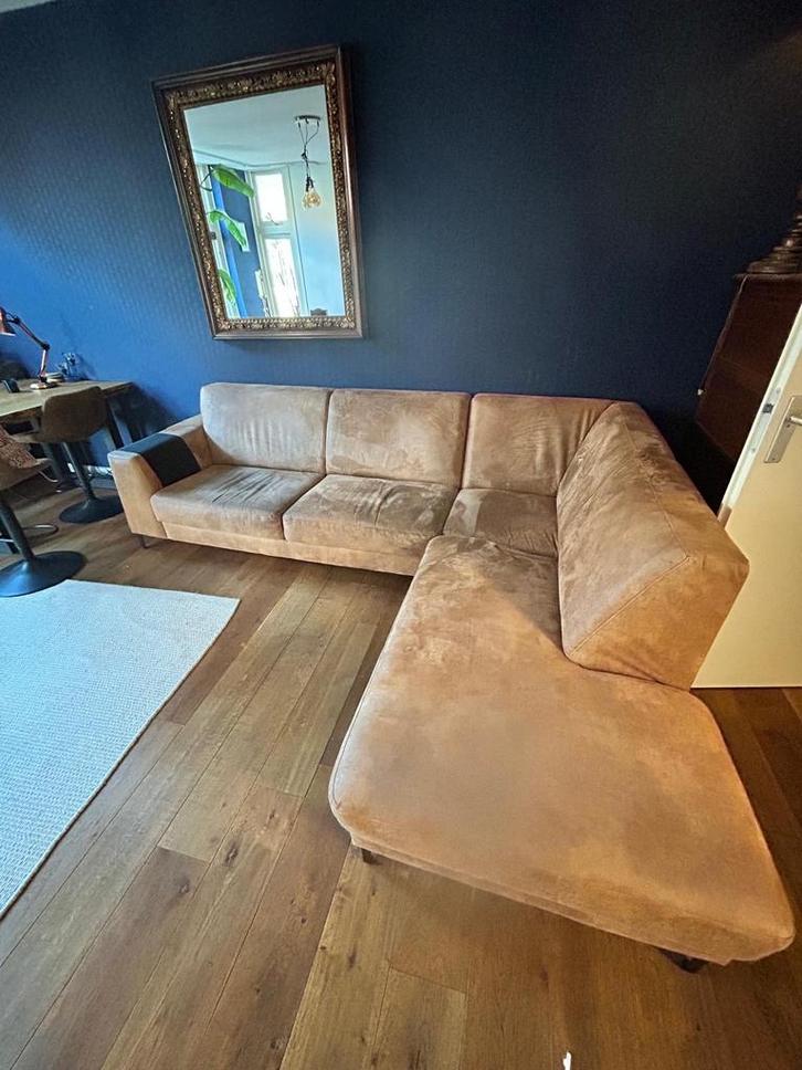 Comfortabele hoekbank perfect met bankhoes - Gebruikt, Huis en Inrichting, Banken | Bankstellen, Gebruikt, Hoekbank, Vierpersoons of meer