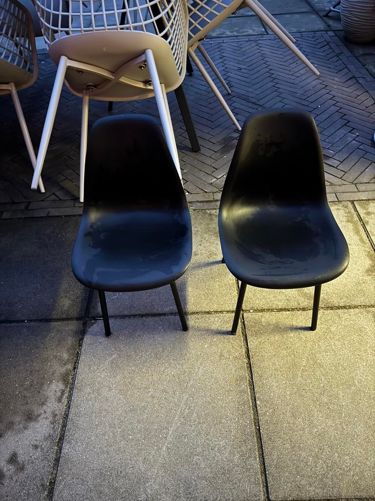 Twee kinderstoeltjes zwart, Huis en Inrichting, Stoelen, Ophalen of Verzenden, Zo goed als nieuw, Zwart, Twee