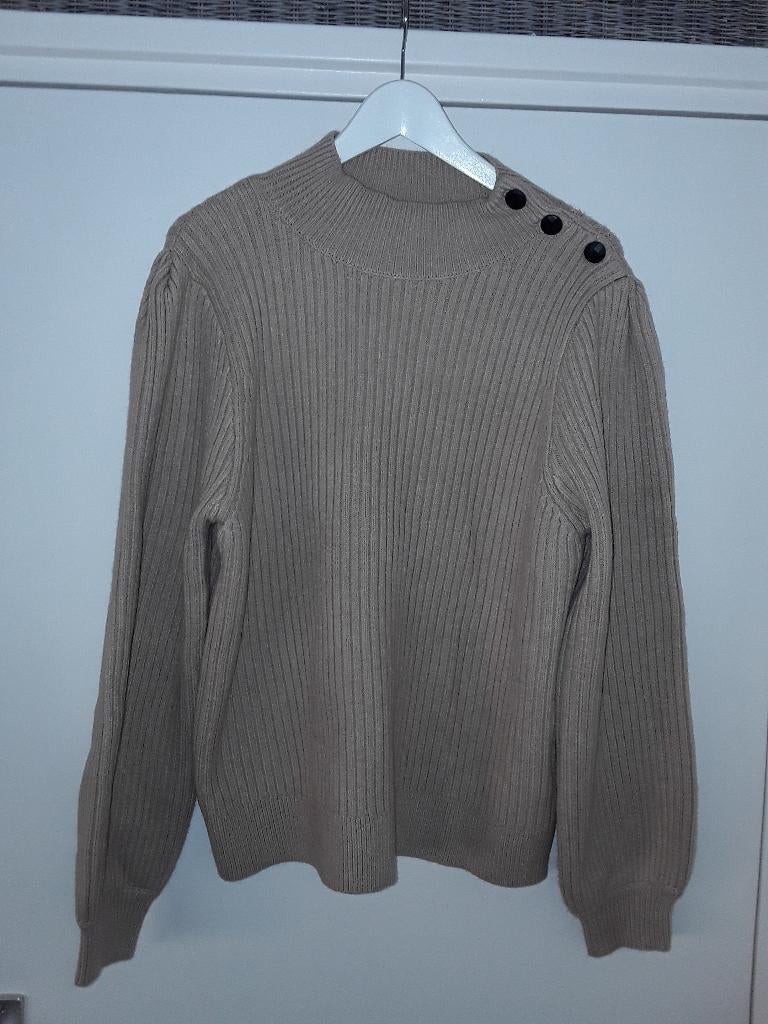 Nukus Beige Trui Met Knopen Maat XL, Beige, Maat 46/48 (XL) of groter, Nieuw, Ophalen of Verzenden
