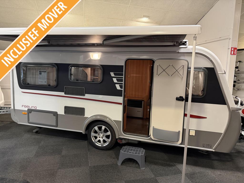 ERIBA FEELING 425 VASTBED-ZIT MOVER-LUIFEL-TENT (TOPSTAAT), Caravans en Kamperen, Standaardzit, Overige typen, Bedrijf, 4 tot 5 meter