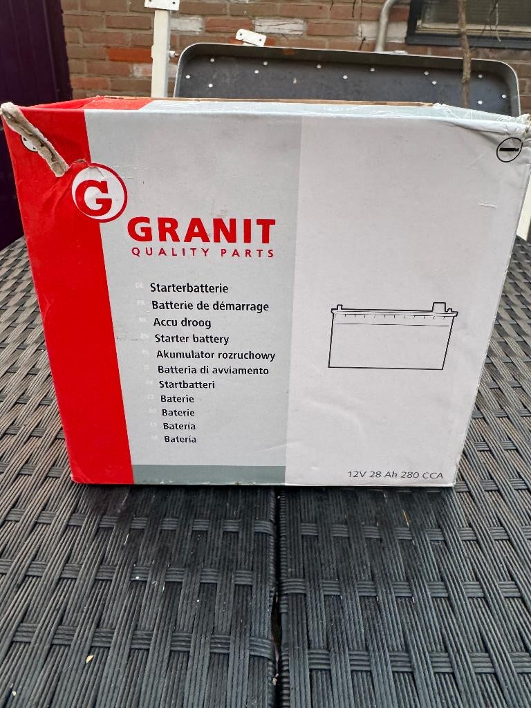 GRANIT Endurance Energy AGM accu 12V 28Ah 280A (met doos), Ophalen, Nieuw