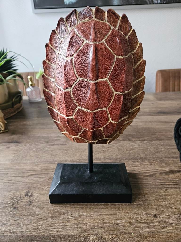 Decoratie schildpad schild op standaard - Zwart/Bruin, Ophalen of Verzenden, Zo goed als nieuw