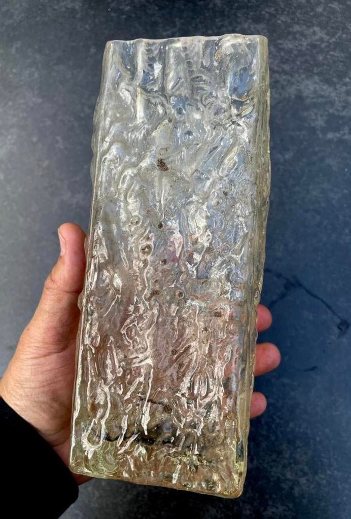 Bodemvondst-1960-Duits Kaiser Leuchten 934 grm-20 x 8 cm., Antiek en Kunst, Antiek | Glas en Kristal, Ophalen of Verzenden