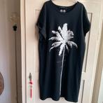 Marc Aurel zwarte jurk met palmboomprint  46, Ophalen of Verzenden, Zo goed als nieuw, Zwart, Knielengte