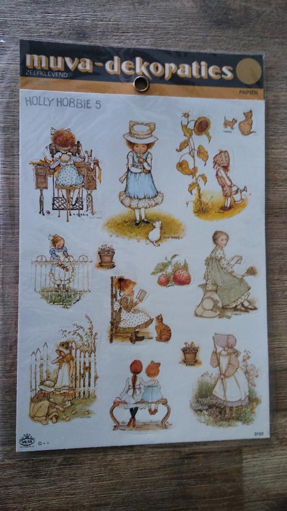 Holly Hobbie vintage stickervel velletje sticker MUVA pop, Verzamelen, Ophalen of Verzenden, Zo goed als nieuw, Overige typen