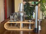 Complete Luxe Cocktailset (RVS) incl. Bamboe Houder, Overige typen, Zilver, Ophalen of Verzenden, Zo goed als nieuw