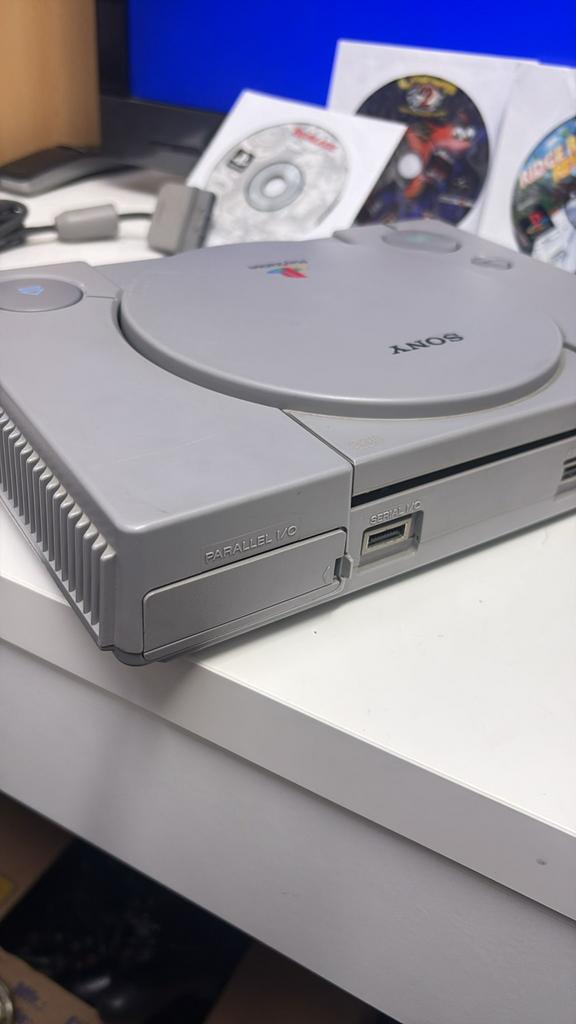 Playstation 1 set, Spelcomputers en Games, Spelcomputers | Sony PlayStation 1, Ophalen, Gebruikt, Met 2 controllers, Met games
