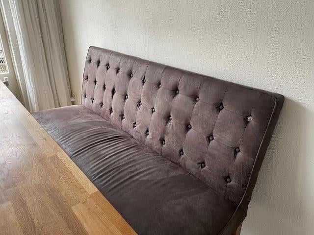 riviera maison bankje leer  eettafel, Ophalen, Gebruikt, Eikenhout, 50 tot 100 cm