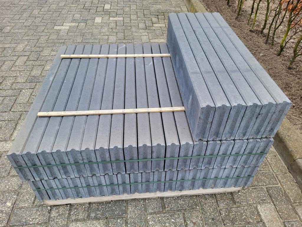 Opsluitbanden nieuw 6x20x100 cm Antraciet € 3.50,= per stuk, Tuin en Terras, Bielzen en Borders, Ophalen, Nieuw, 100 tot 200 cm