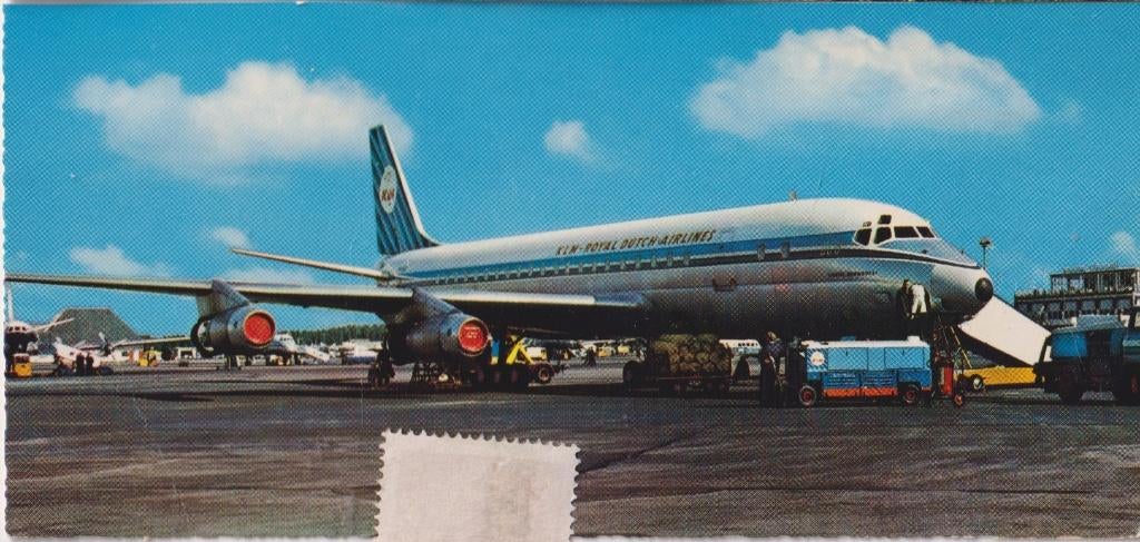 014 Amsterdam Schiphol KLM Vliegtuig, Verzamelen, Ansichtkaarten | Nederland, Verzenden, Voor 1920, Ongelopen, Noord-Holland
