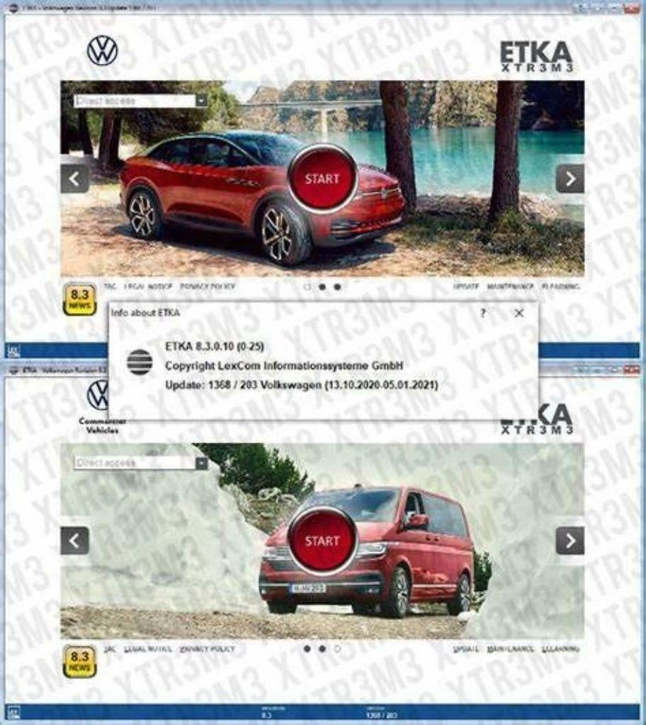 Etka 8.3 Volledige (Vmware)-Vag Onderdelen Catalogus, Verzenden