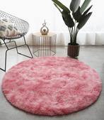 Roze Rond Hoogpolig Vloerkleed / Kleed Tapijt Mat Vloermat, Verzenden, Nieuw, Rond, 200 cm of meer