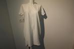 High tech witte stretch jurk voile strepen zijkanten mt L, Kleding | Dames, Knielengte, Maat 38/40 (M), High, Wit