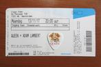 Concertticket + gitaar plectrum Queen + Adam Lambert - 2017, Gebruikt, Ophalen of Verzenden, Instrument of Toebehoren