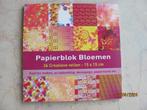 NIEUWSTAAT papier PAPIERBLOK paperpad BLOEMEN 12 designs, Hobby en Vrije tijd, Ophalen of Verzenden, Zo goed als nieuw, Materiaal