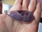 1105/ grote verzilverde amethyst hanger, Overige voorstellingen, Paars, Nieuw, Ophalen of Verzenden