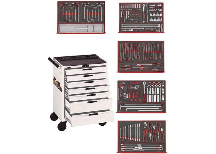 Gereedschapswagen wit foam mini master set 7 laden, Auto diversen, Autogereedschap, Nieuw, Ophalen of Verzenden