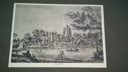 01  het Dorp Acquoy Lichtdruk 1922, Antiek en Kunst, Kunst | Litho's en Zeefdrukken, Ophalen of Verzenden