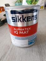 +/- 700ml Sikkens Alphatex IQ Mat 9010 muurverf voor buiten, Ophalen, Gebruikt, Wit, Verf