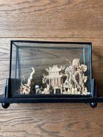 Kurken Aziatisch Diorama in Vitrine, Antiek en Kunst, Ophalen of Verzenden