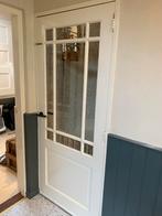 Mooie Houten Binnendeur met Glas, Doe-het-zelf en Verbouw, Deuren en Horren, Ophalen, Gebruikt, 80 tot 100 cm, Binnendeur