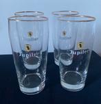 4 Jupiler bierglazen. Hoogte 17,5 cm., Ophalen of Verzenden, Zo goed als nieuw, Glas of Glazen, Jupiler