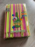 slush plastic lepel rietjes 100 stuks, Hobby en Vrije tijd, Feestartikelen, Ophalen of Verzenden, Nieuw