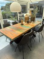 Mooie robuuste eettafel zgan, Huis en Inrichting, Tafels | Eettafels, 200 cm of meer, Ophalen of Verzenden, Zo goed als nieuw