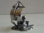 Miniatuur zilver S5-b tobbe + zeil zilveren miniaturen gezeg, Verzenden, Zilver