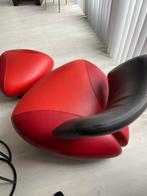 Leolux Fauteuil - Rood/Bruin, Huis en Inrichting, Fauteuils, Minder dan 75 cm, Leer, Ophalen of Verzenden, Zo goed als nieuw