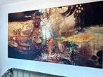 Groot Schilderij op Doek met Aluminium Lijst, Antiek en Kunst, Ophalen of Verzenden