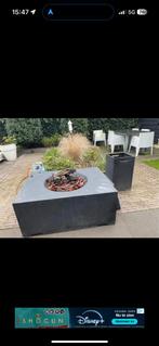 Happy Cocooning Vuurtafel Rechthoek met Bijzettafel en Lava, Ophalen of Verzenden, Gebruikt