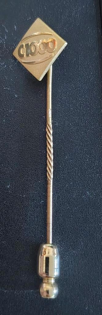 C1000 14 Karaat Gouden Speldje Steekspeld - Zeer Zeldzaam, Verzamelen, Speldjes, Pins en Buttons, Ophalen of Verzenden