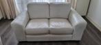 Bank, wit, leer, Huis en Inrichting, Ophalen, Gebruikt, 150 tot 200 cm, Tweepersoons