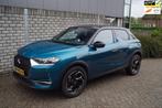 DS 3 Crossback 1.2 PureTech Grand Chic Autom 155PK Half Lede, Auto's, DS, Gebruikt, 1199 cc, Blauw, Leder en Stof