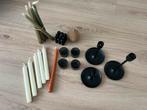 Kandelaarsset van 3 + kaarlichthouderset + gratis kaarsen, Huis en Inrichting, Woonaccessoires | Kandelaars en Kaarsen, Ophalen of Verzenden