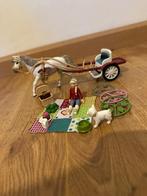 Paard achter kar comleet (schleich), Ophalen of Verzenden, Gebruikt