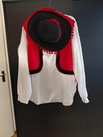 Spaanse herenblouse met hoed en sjerp, Ophalen of Verzenden, Zo goed als nieuw, Maat 52/54 (L)